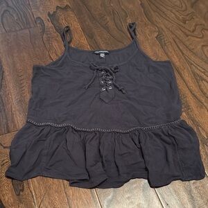 American Eagle outfitters Navy Lace-Up sun Top